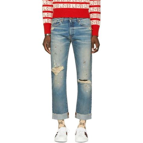 gucci amour jeans|gucci distressed jeans.